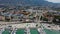 4K Aerial View city Denia At Costa Blanca Spain 25 april 2023