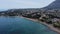 4K Aerial View City Denia, Suburb Shore At Costa Blanca Spain