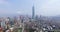 4K Aerial view of financial district in city of Taipei