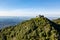 4K aerial view of a italian mountain church. Italian Alps, Trivero, Piemonte, Italy.