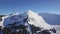 4K aerial view of praz de lys ski station in the French Alps in France