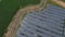 4K Aerial view of solar energy on the roofs of industrial plants by drone