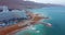 4k Aerial View to the Luxury Hotel and Dead Sea Beach