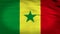 4k animated flag of Senegal