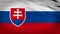 4k animated flag of Slovakia