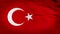 4k animated flag of Turkey