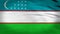 4k animated flag of Uzbekistan