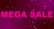 4K animated pink-color Mega Sale Text. Mega Sale pink-colored looped text animation