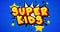 4k animated  Super Kids text on comic book speech bubble.