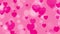 4K animated for Valentine's day. Animated hearts and glitter bokeh on a pink background. Many hearts Background for