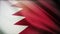 4k Bahrain National flag wrinkles in wind Bahraini seamless loop background.