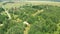 4K Belarus. Elevated View Of Abandoned House In Chernobyl Zone. Chornobyl Catastrophe Disasters. Dilapidated House In