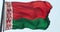 4k Belarus flag flutters in wind.