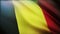 4k Belgium National flag wrinkles wind in Belgian seamless loop background.