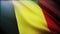 4k Belgium National flag wrinkles wind in Belgian seamless loop background.