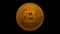 4k Bitcoin Crypto Currency Logo,3D btc coin finance business,Light changes.