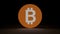 4k Bitcoin Crypto Currency Logo 3D rotates btc coin finance business animation.