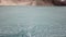 4K on Blue Ice surface of Frozen Lake from drone aerial view at Pangong Lake