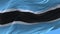 4k Botswana National flag wrinkles loop seamless wind in blue sky background.