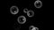 4k bubbles droplets underwater,boiling fountain water liquid particle.