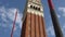 4K. Campanile of the Piazza San Marco in Venice, Italy. Shot panning up.