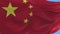 4k China National flag slow wrinkles seamless in wind sky background.