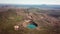 4K cinematic Aerial drone footage of Viti crater at summer. Geothermal lake