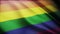 4k Close up of LGBT gay pride rainbow flag slow waving in wind.alpha channel.