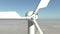 4k closeup of Windmill Turbines Clean,Green Wind Energy,new power.