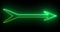 4K cool animated neon green colored arrow background.