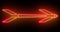 4K cool animated neon red and orange colored arrow background.