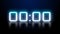 4k countdown electronic clock blue timer 10 seconds Green Screen Loop Animation Background