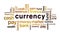 4k Currency Animated Tag Word Cloud,Text Design Animation typography loop.