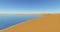 4k desert sand dunes & blue lake.