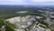 4K drone aerial footage. Fly over a mountain stone quarry top view