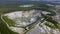 4K drone aerial footage. Fly over a mountain stone quarry top view