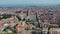 4K Drone Footage. Barcelona. Aerial View Of Buildings In The City. Spain.