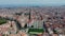 4K Drone Footage. Barcelona. Aerial View Of Buildings In The City. Spain.