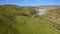 4k drone footage of Malham Cove a limestone landmark in the Yorkshire Dales