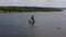 4k drone footage of an old Thames Sailing Barge on the River Orwell in Suffolk