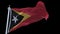 4k East Timor National flag wrinkles seamless background,Alpha channel included.
