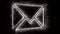 4k email symbol.The Matrix binary computer code,changing from zero to one digits.