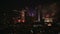 4K Firework show over urban landscape with megalopolis buildings in Bangkok