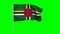 4k flag of Dominica in a pole
