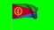 4k flag of Eritrea in a pole