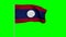 4k flag of Laos in a pole