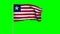 4k flag of Liberia in a pole