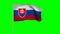 4k flag of Slovakia in a pole