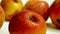 4k: Fresh organic ripe red apples harvest close up slider