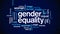 4k Gender Equality Animated Tag Word Cloud,Text Design Animation.